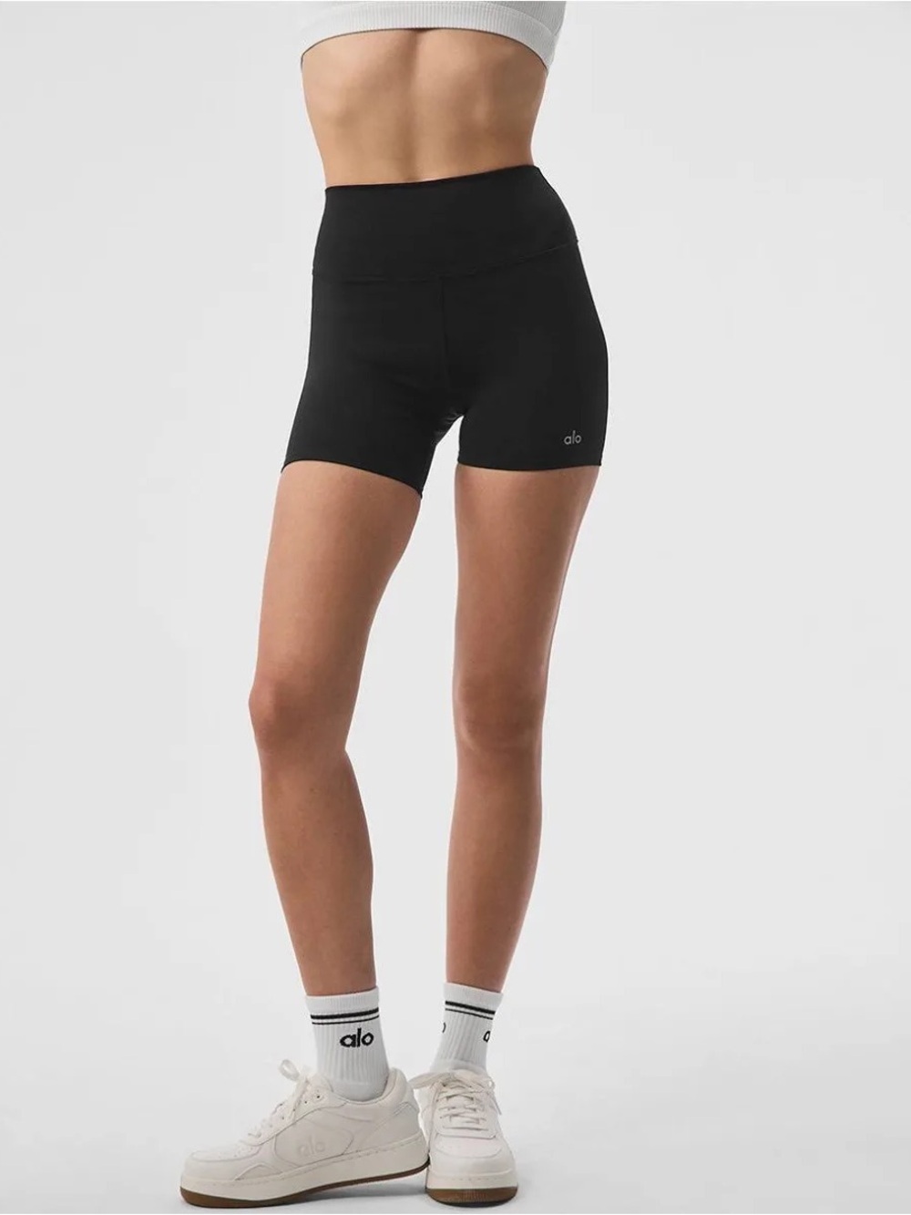 ALO Yoga Black High-Rise Bike Shorts